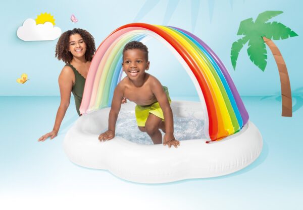 57141  Pool Baby Canopy Rainbow