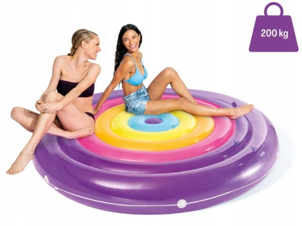 57285 rainbow fiesta island floating mattress