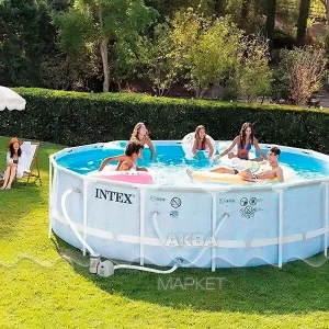 26746 Chevron Prism Frame pool is the perfect combination of practicality 488x122 cm