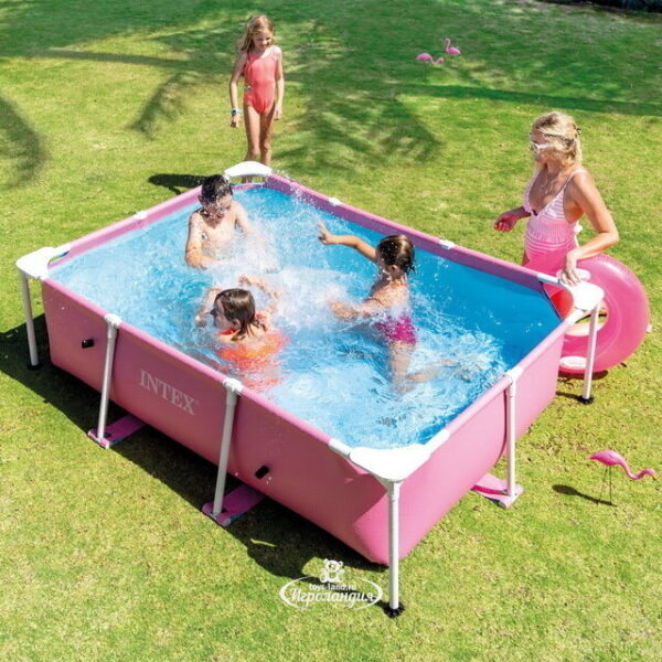 28266 7' x 4' x 24" Rectangular Metal Frame Above Ground Outdoor Swimming Pool